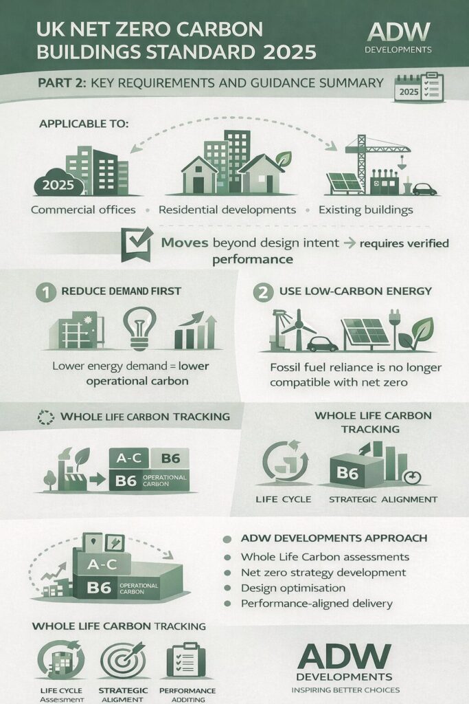 UK Net Zero Carbon Buildings Standard 2025 Complete Guide ADW developments